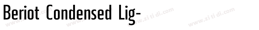 Beriot Condensed Lig字体转换